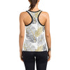 Gold Glitter Tropical Palm Leaves Women's Racerback Tank Top