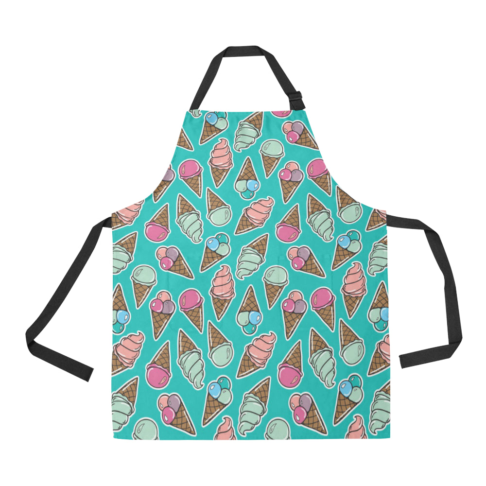Ice Cream Pattern Print Design IC01 Apron with Pocket