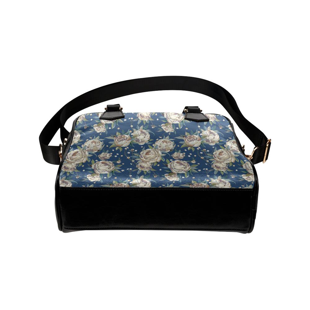 Peony Pattern Print Design A03 Shoulder Handbag