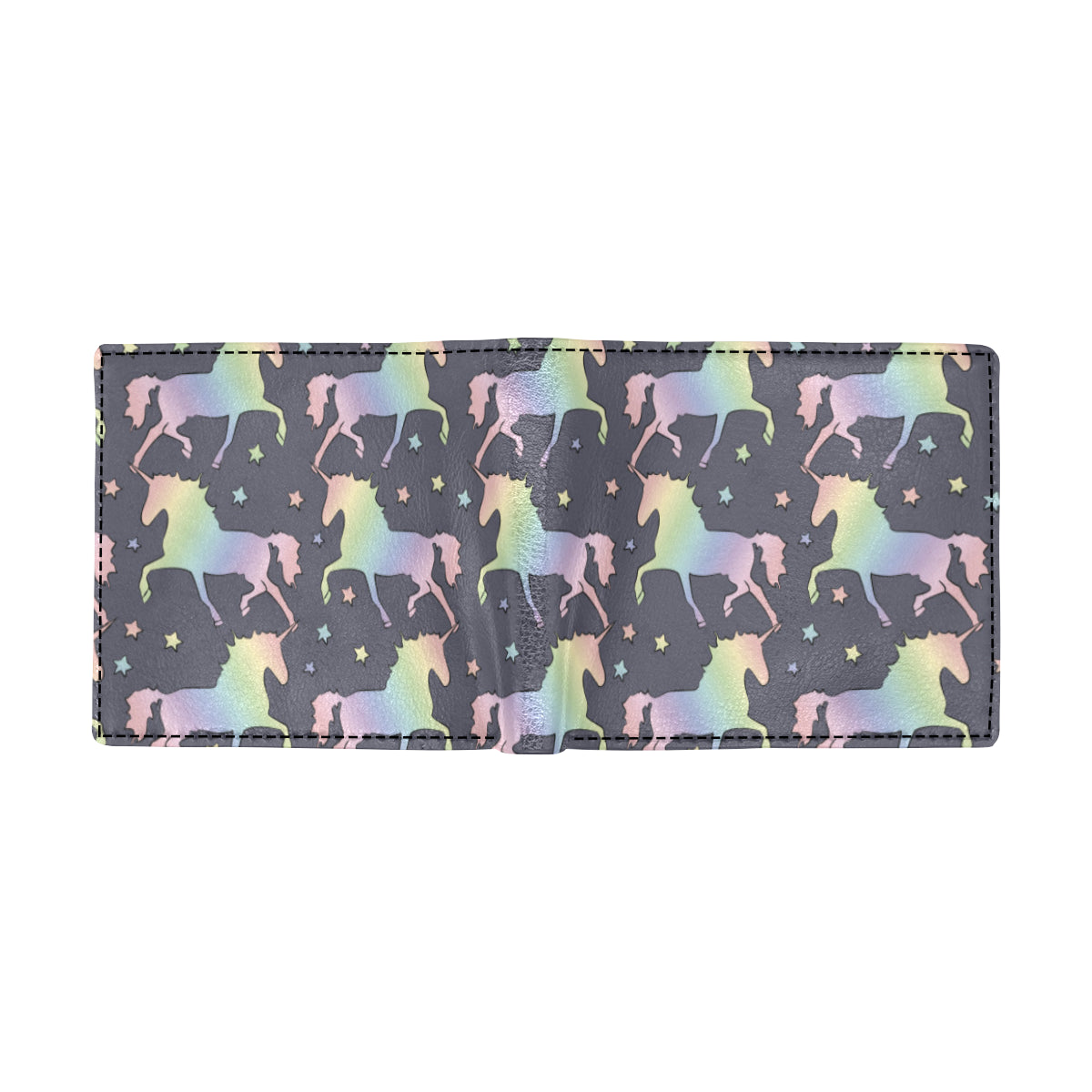 Rainbow Pattern Print Design A05 Men's ID Card Wallet