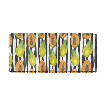 Papaya Pattern Print Design PP01 Men's ID Card Wallet