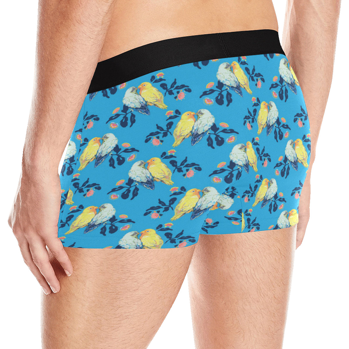 Lovebird Pattern Print Design 03 Men's Boxer Briefs