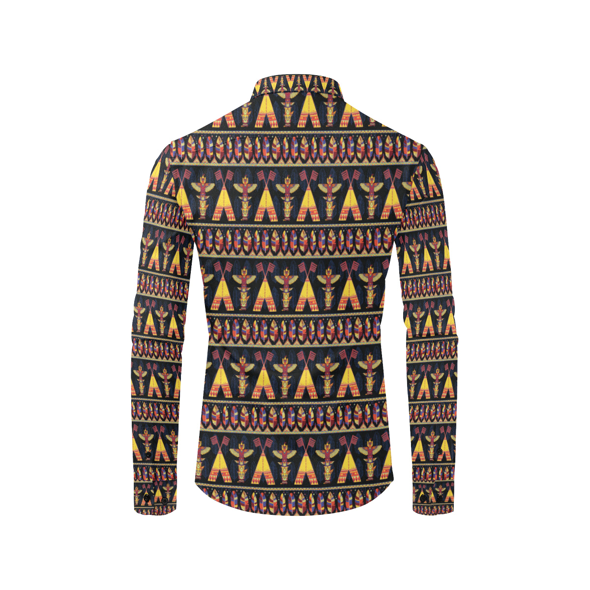 Totem Pole Design Men's Long Sleeve Shirt