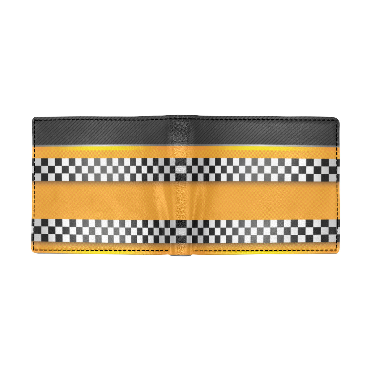 Checkered Pattern Print Design 01 Men's ID Card Wallet