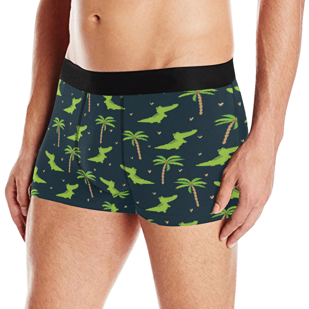 Alligator Pattern Print Design 02 Men's Boxer Briefs