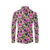 Pink Hibiscus Pattern Print Design HB027 Men's Long Sleeve Shirt