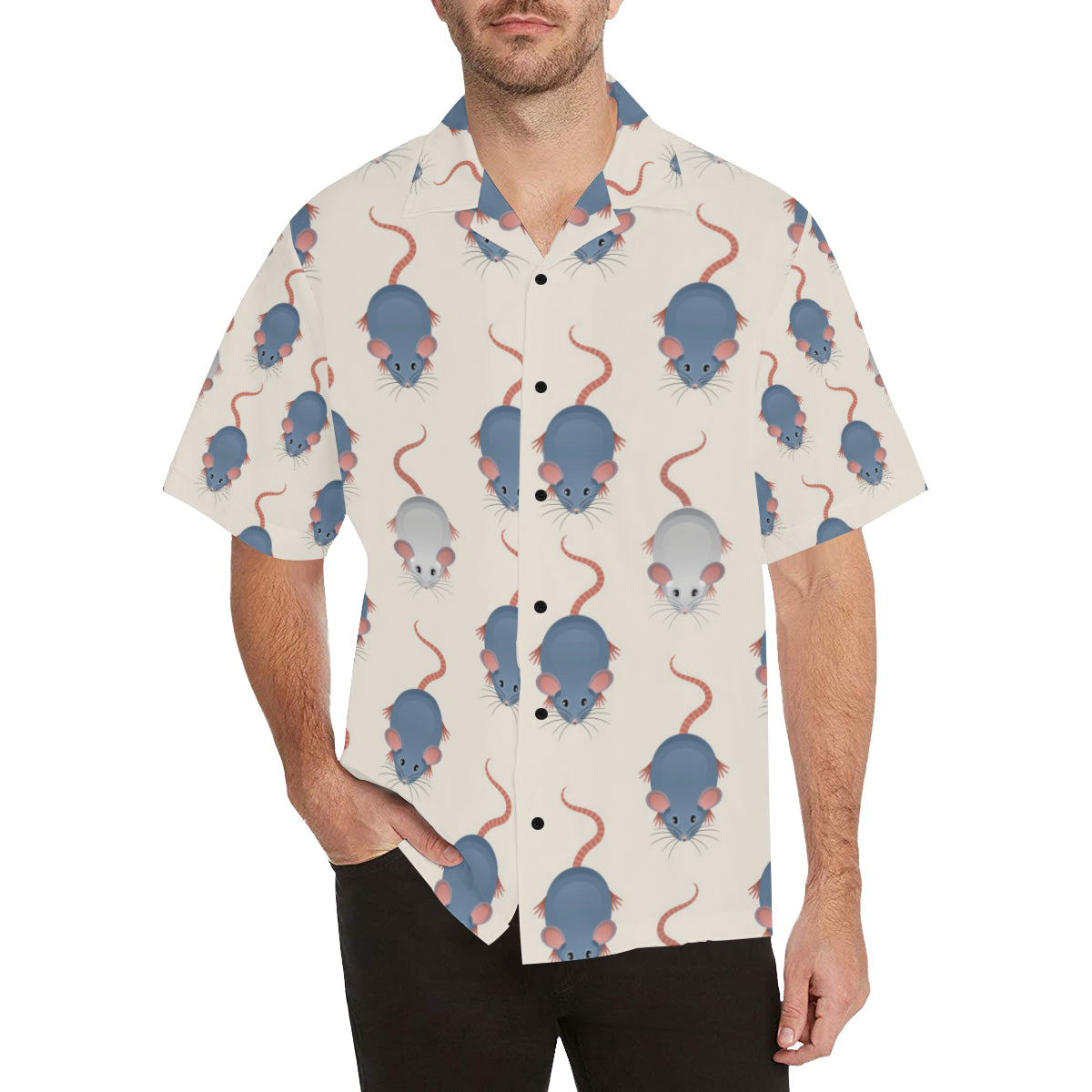 Rat Pattern Print Design 03 Men's Hawaiian Shirt