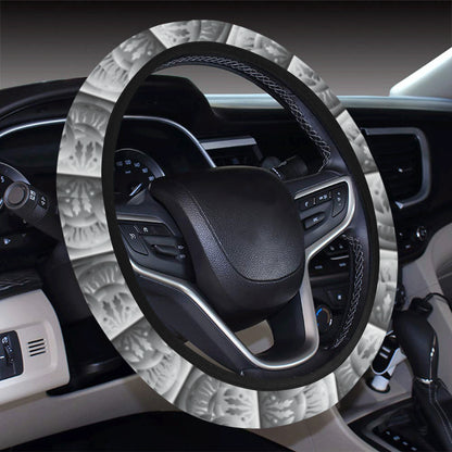 Celtic Pattern Print Design 03 Steering Wheel Cover with Elastic Edge