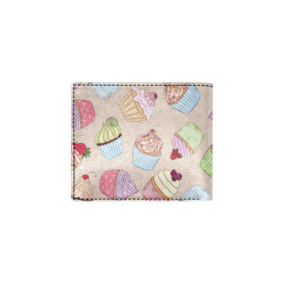 Cupcake Pattern Print Design CP06 Men's ID Card Wallet