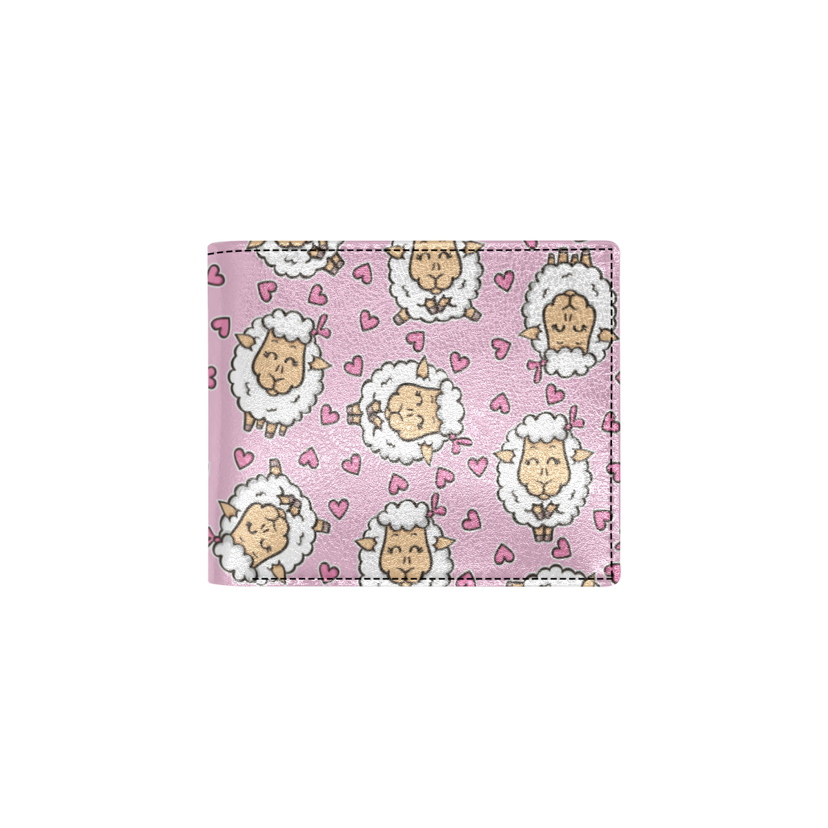 Sheep Cute Pattern Print Design 01 Men's ID Card Wallet
