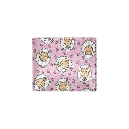 Sheep Cute Pattern Print Design 01 Men's ID Card Wallet