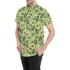 Avocado Pattern Print Design AC01 Men's Short Sleeve Button Up Shirt