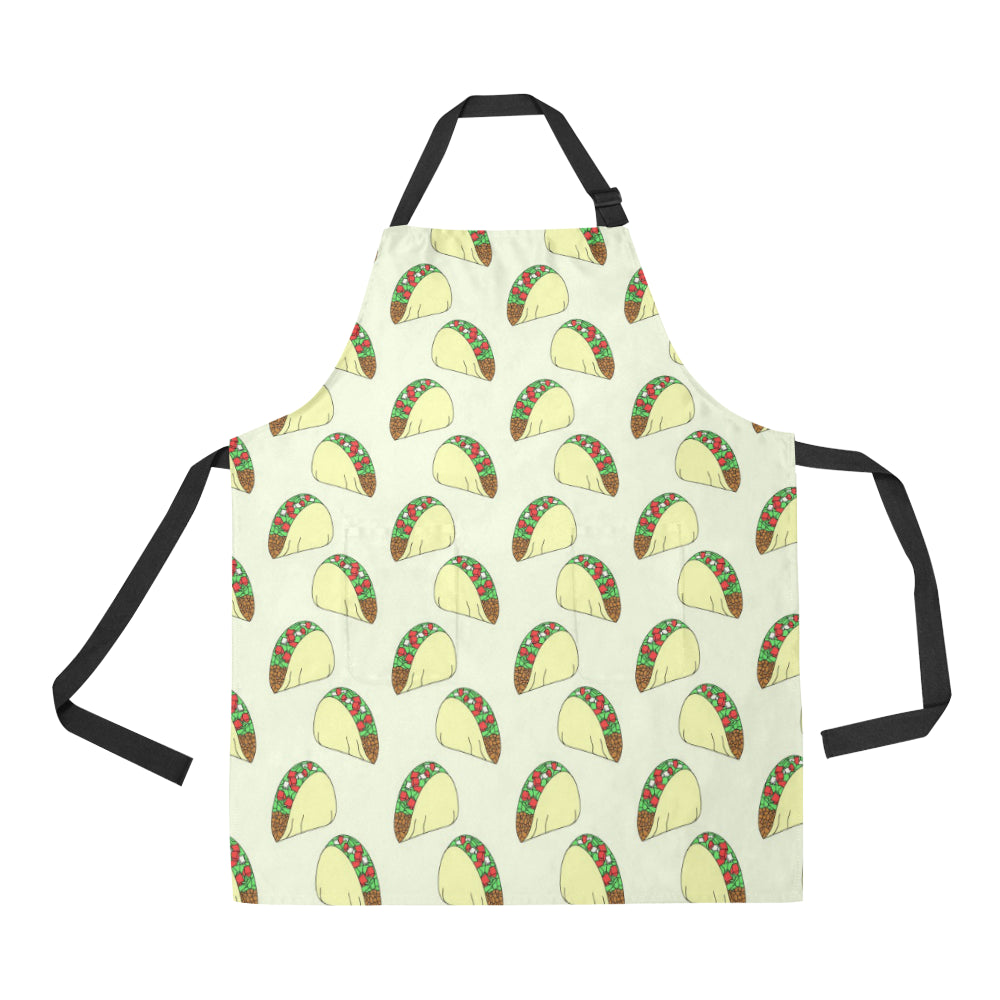 Taco Pattern Print Design TC05 Apron with Pocket