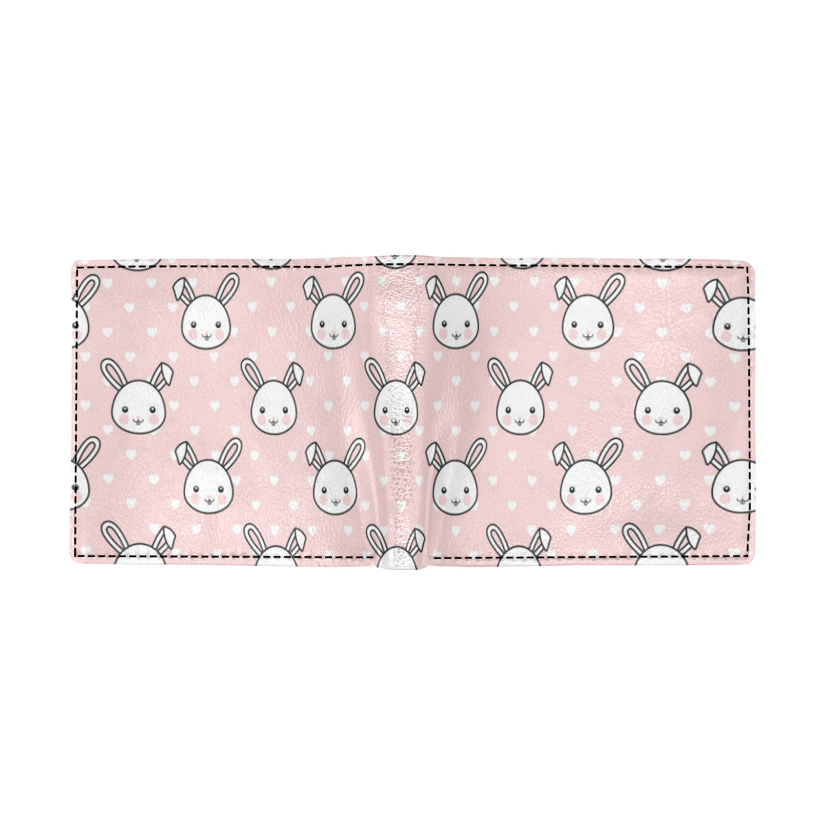Rabbit Pattern Print Design RB02 Men's ID Card Wallet