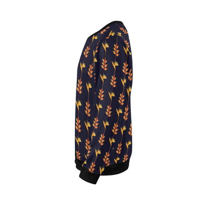 Heliconia Pattern Print Design HL06 Men Long Sleeve Sweatshirt