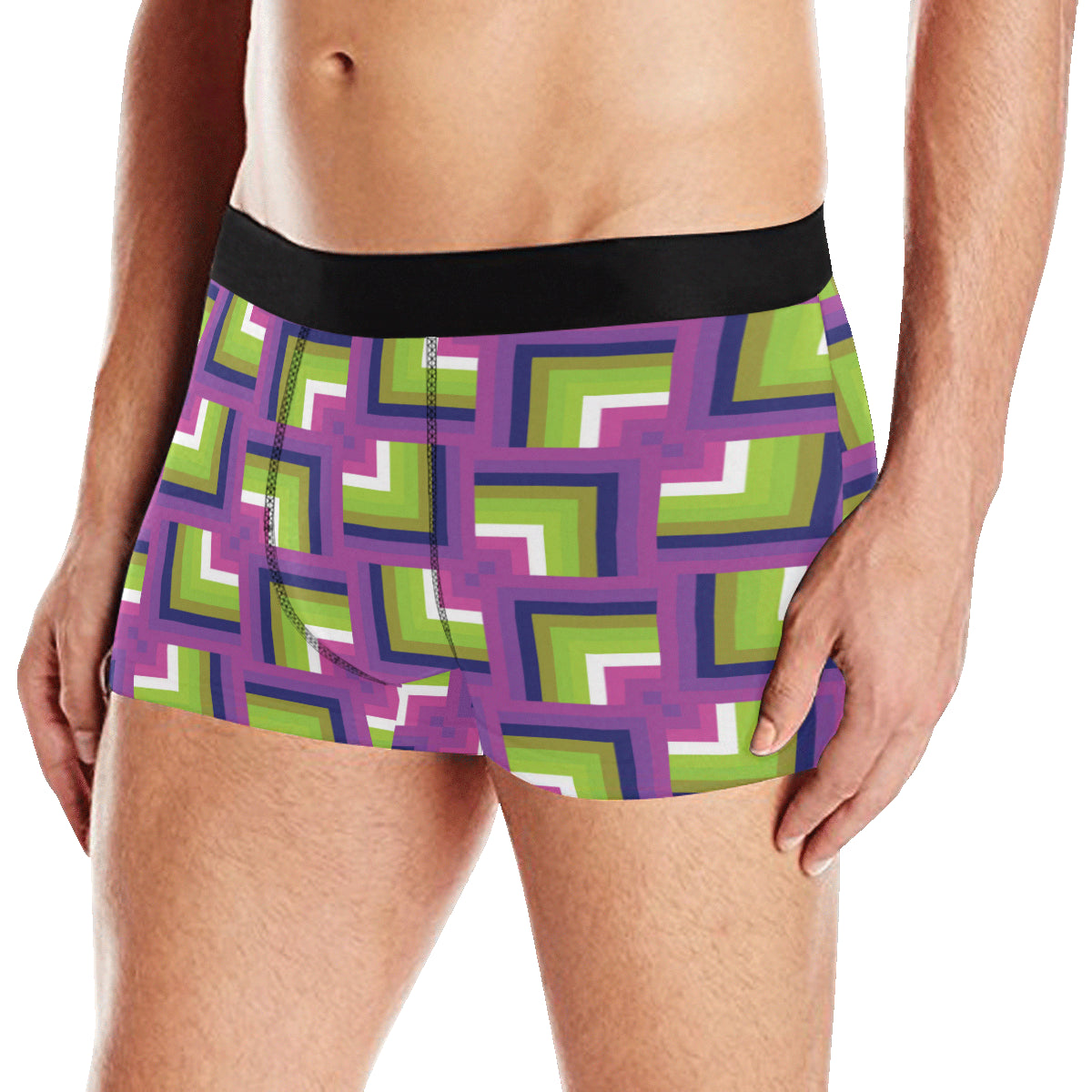Optical illusion Pattern Print Design A05 Men's Boxer Briefs