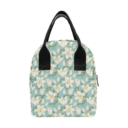 Lily Pattern Print Design LY09 Insulated Lunch Bag