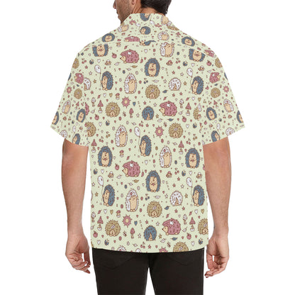 Hedgehog Cute Pattern Print Design 01 Men's Hawaiian Shirt