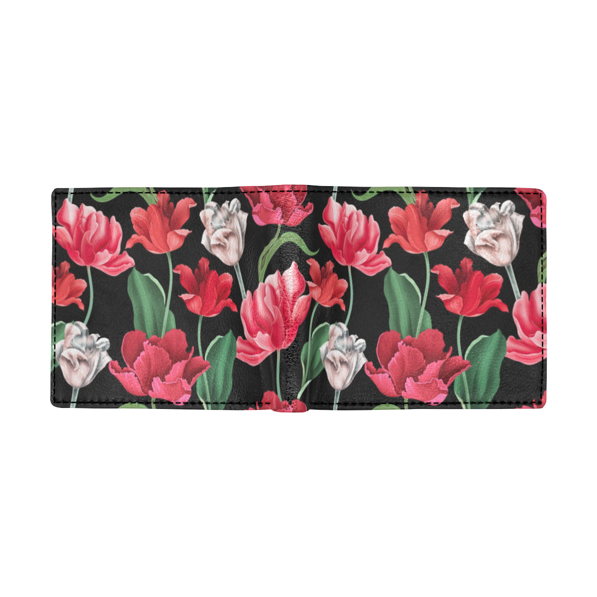 Tulip Pattern Print Design TP08 Men's ID Card Wallet