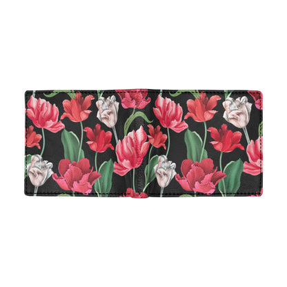 Tulip Pattern Print Design TP08 Men's ID Card Wallet