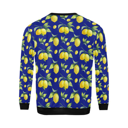 Lemon Pattern Print Design LM06 Men Long Sleeve Sweatshirt