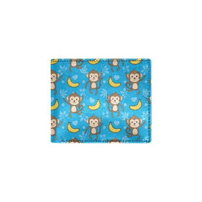 Monkey Pattern Print Design 05 Men's ID Card Wallet