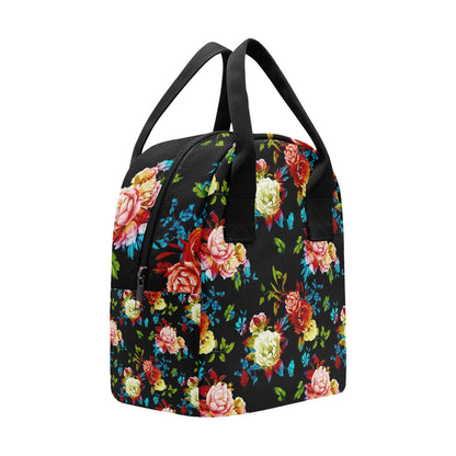 Peony Pattern Print Design PE07 Insulated Lunch Bag