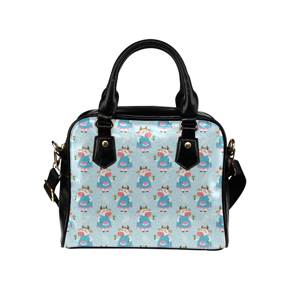 Cattle Happy Pattern Print Design 03 Shoulder Handbag