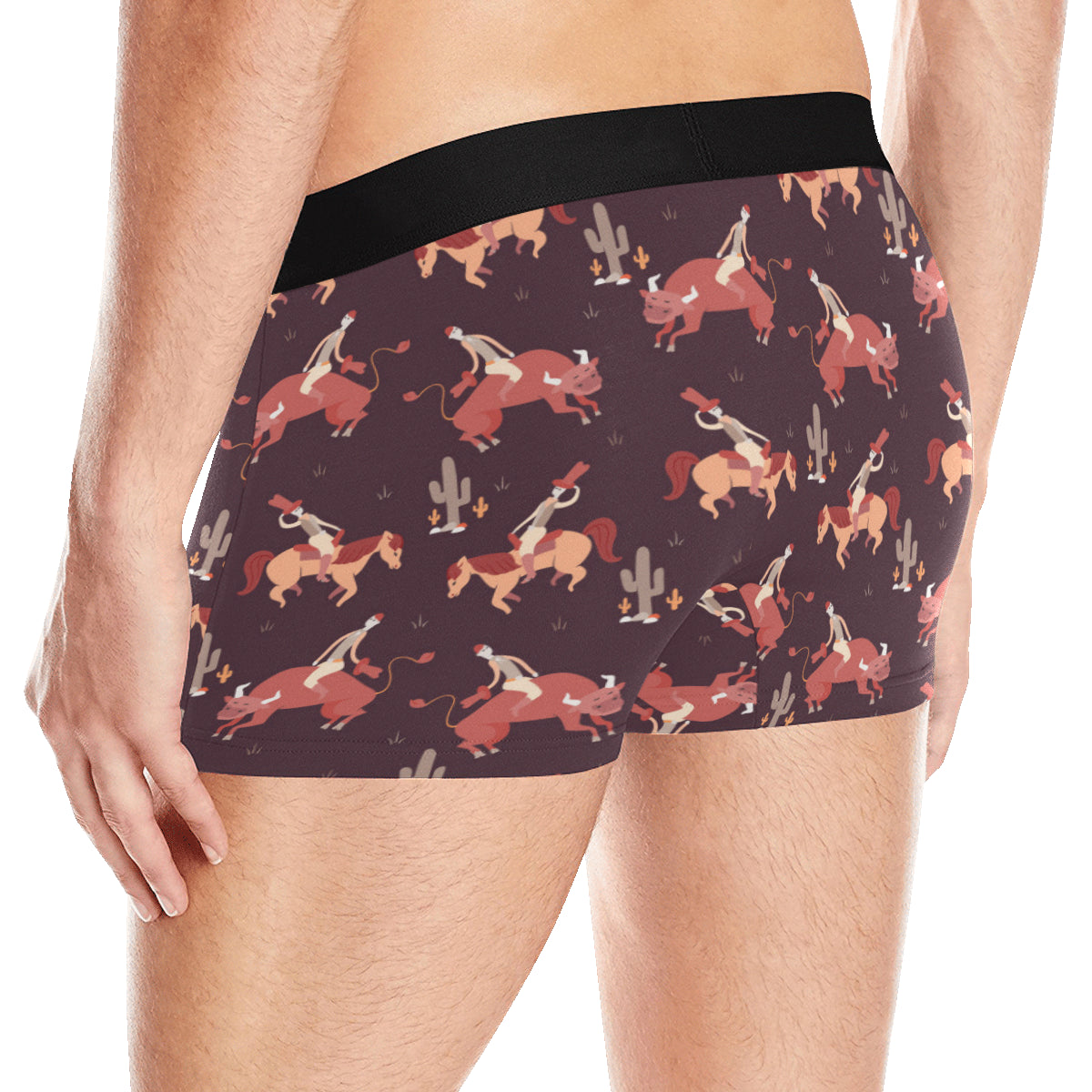 Rodeo Pattern Print Design A01 Men's Boxer Briefs