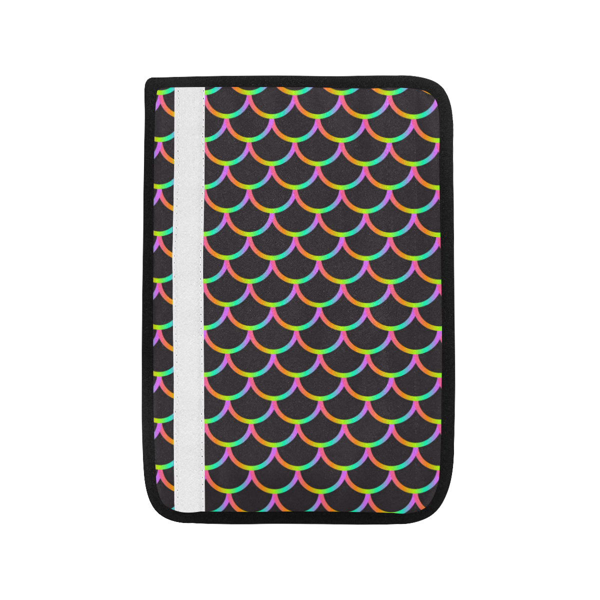 Mermaid Tail Rainbow Design Print Car Seat Belt Cover