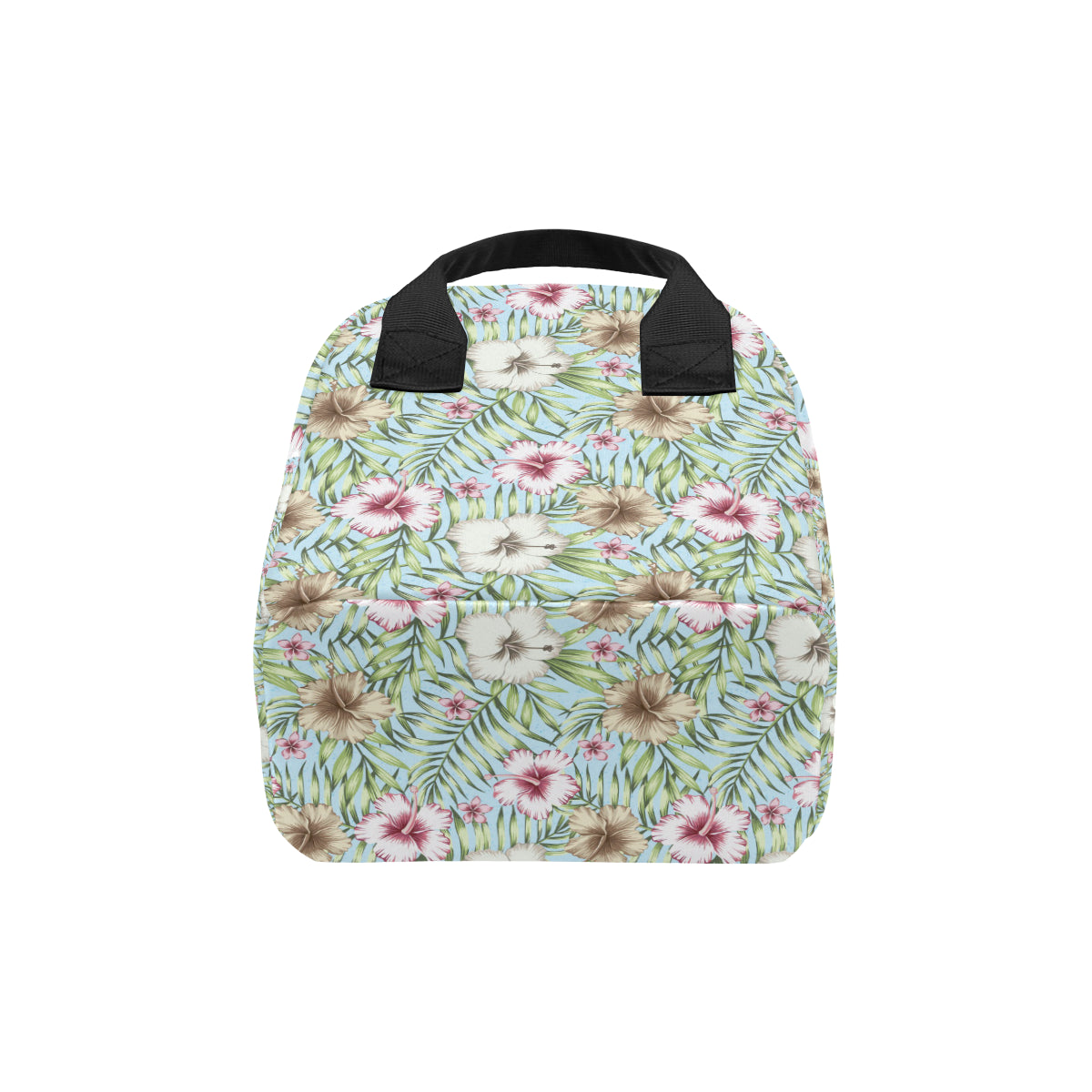 Tropical Flower Pattern Print Design TF05 Insulated Lunch Bag