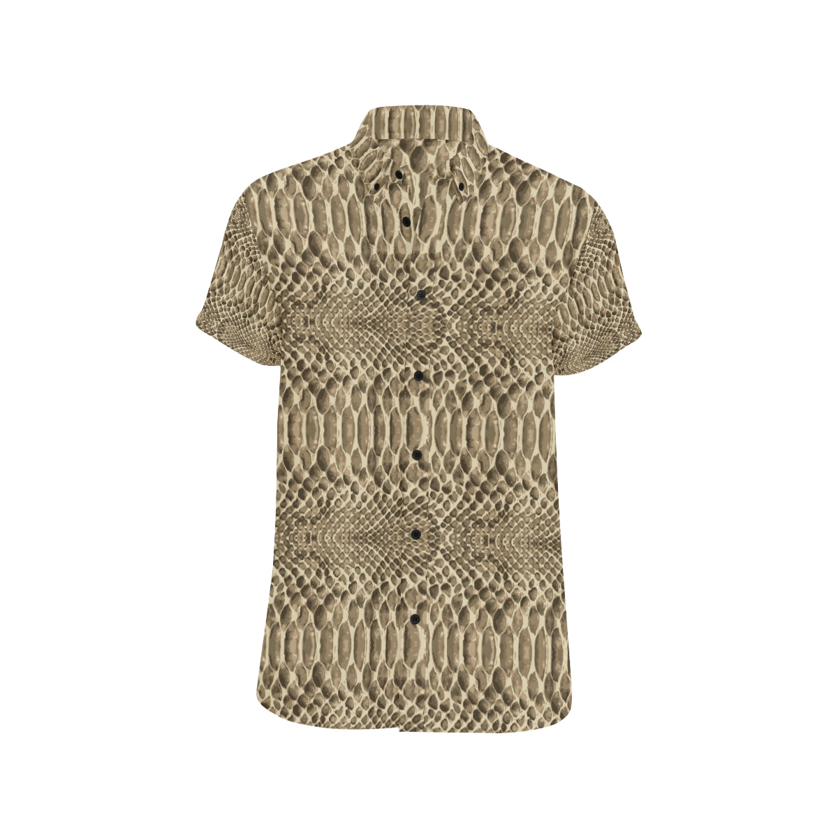 Python Pattern Print Design A02 Men's Short Sleeve Button Up Shirt
