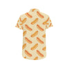 Hot Dog Pattern Print Design 05 Men's Short Sleeve Button Up Shirt