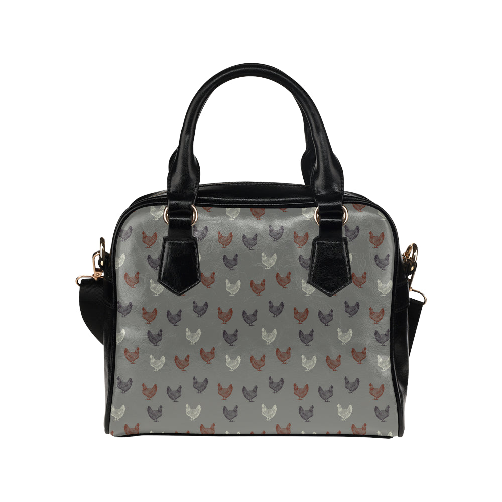 Chicken Pattern Print Design 01 Shoulder Handbag