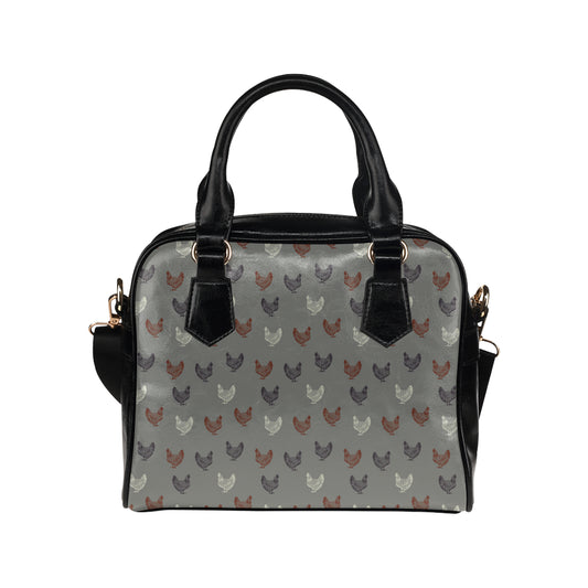 Chicken Pattern Print Design 01 Shoulder Handbag