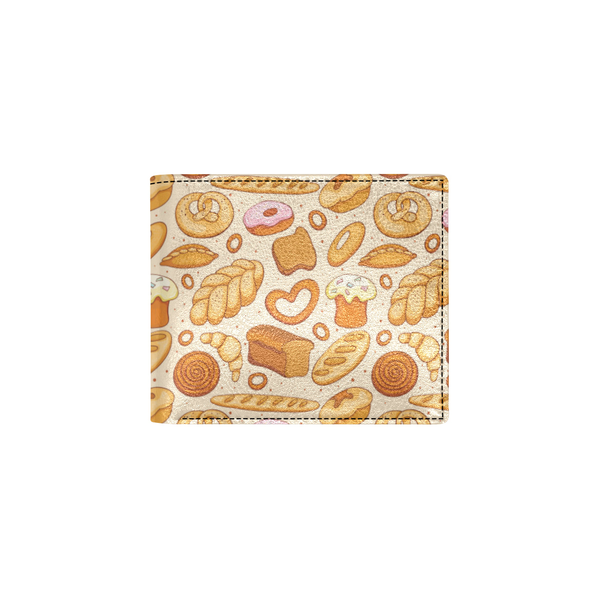 Bread Pattern Print Design 01 Men's ID Card Wallet