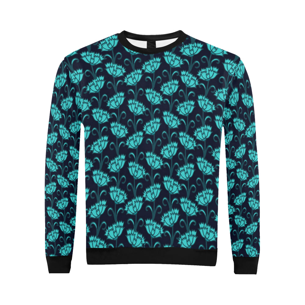 Carnations Pattern Print Design CN06 Men Long Sleeve Sweatshirt