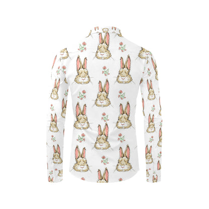 Rabbit Pattern Print Design RB09 Men's Long Sleeve Shirt
