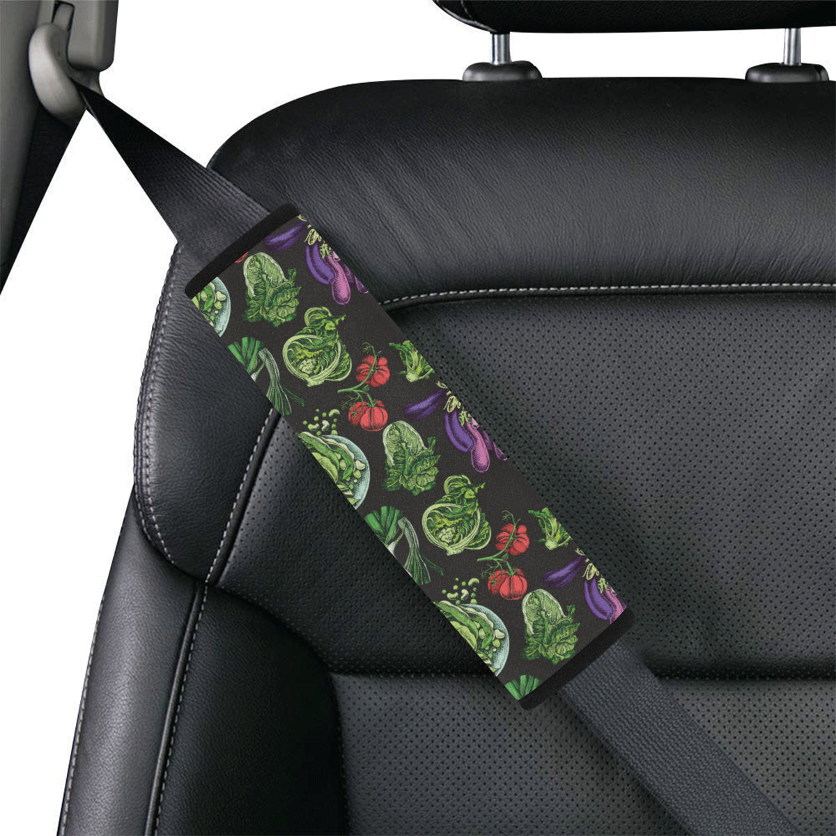 Lettuce Pattern Print Design 01 Car Seat Belt Cover