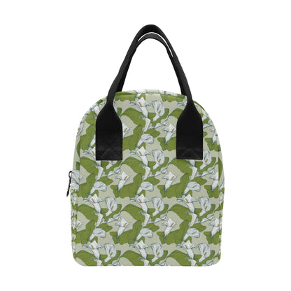 Lily Pattern Print Design LY08 Insulated Lunch Bag