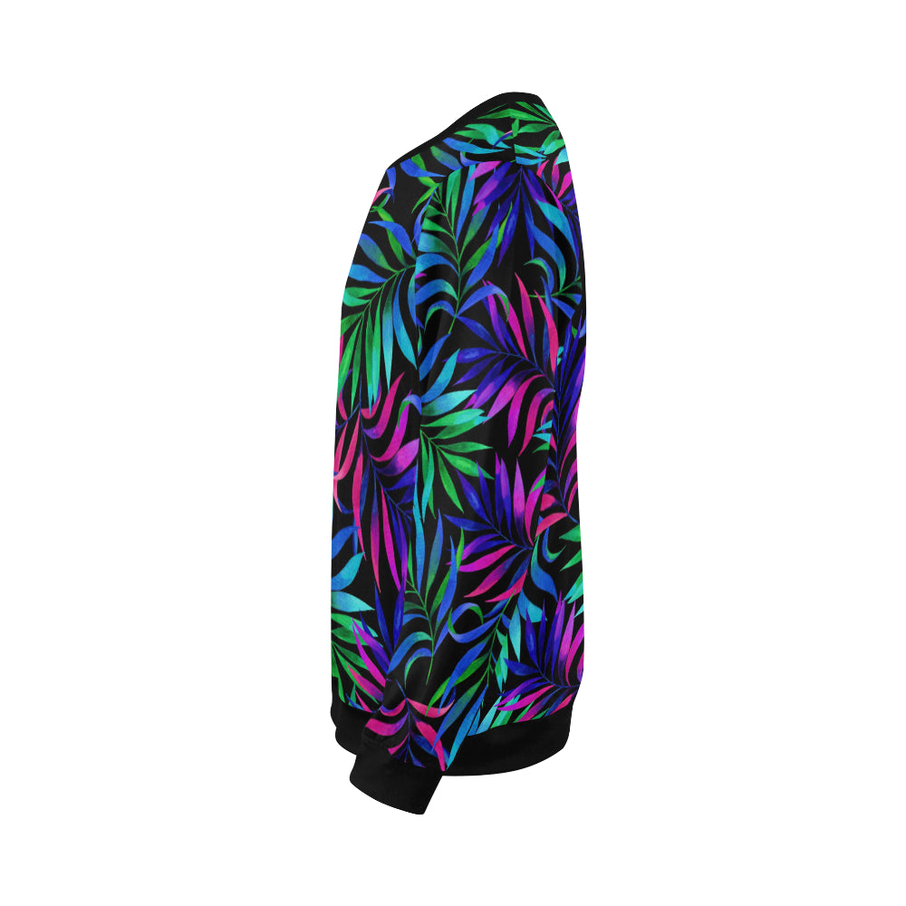 Tropical Flower Pattern Print Design TF010 Men Long Sleeve Sweatshirt