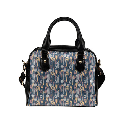Cooking Kitchen Tools Pattern Print Design 05 Shoulder Handbag