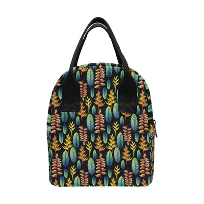 Heliconia Pattern Print Design HL03 Insulated Lunch Bag