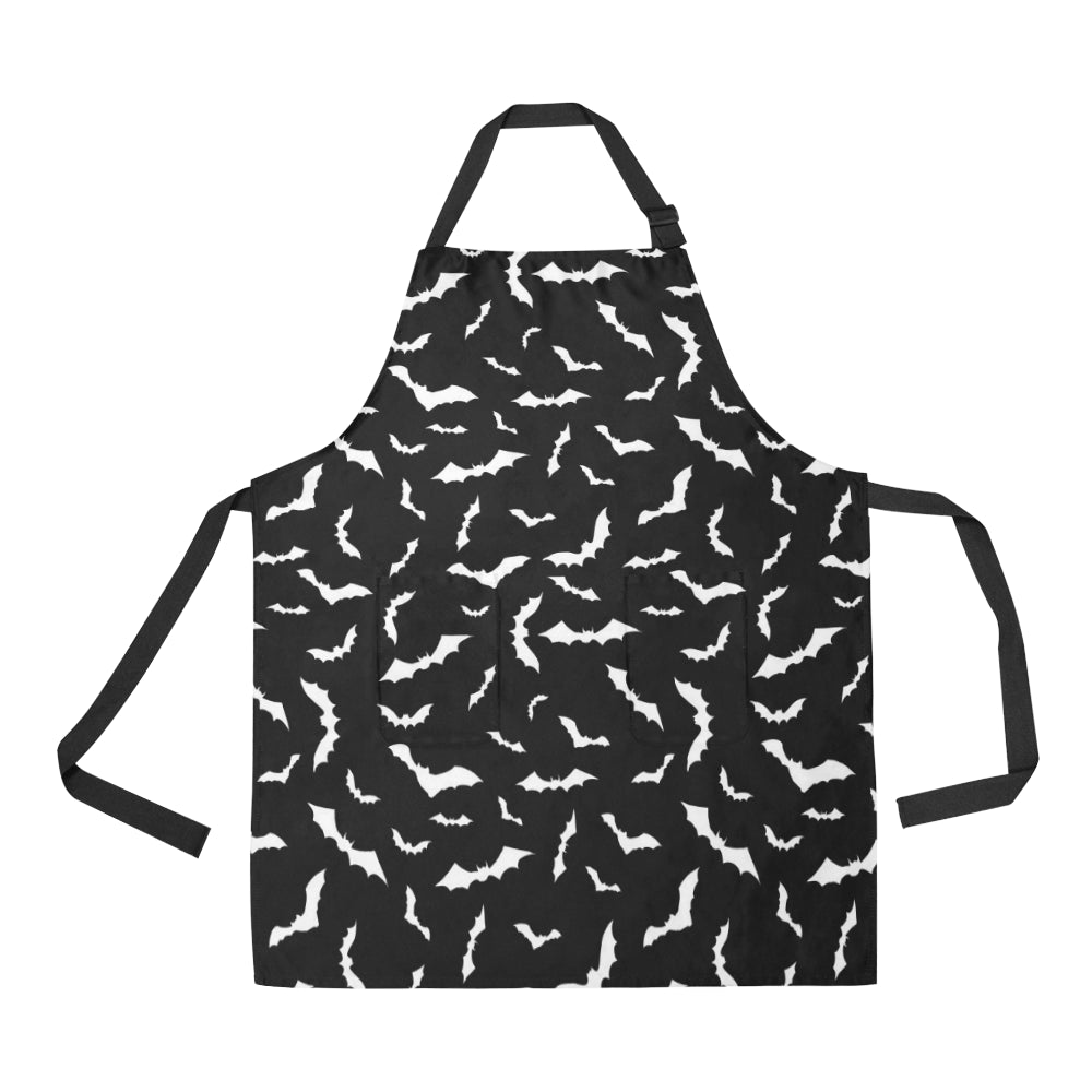 Bat Pattern Print Design 05 Apron with Pocket