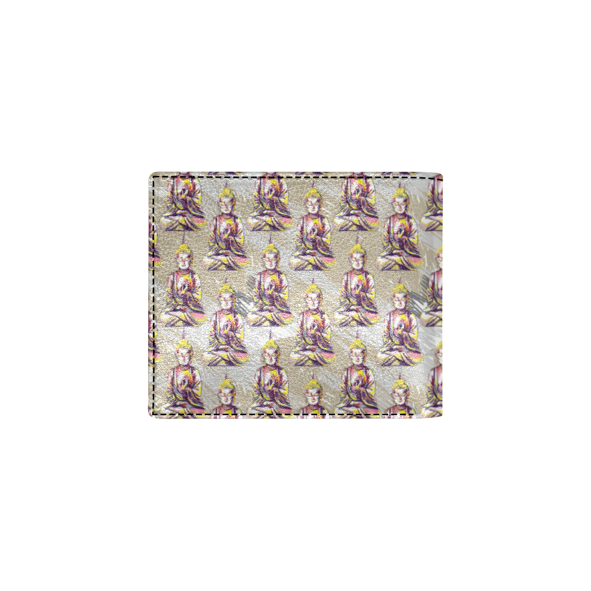 Buddha Pattern Print Design 07 Men's ID Card Wallet