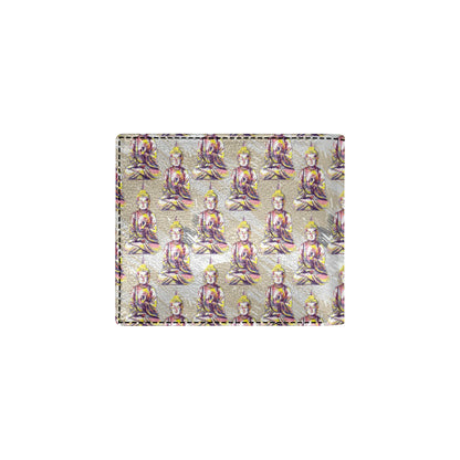 Buddha Pattern Print Design 07 Men's ID Card Wallet