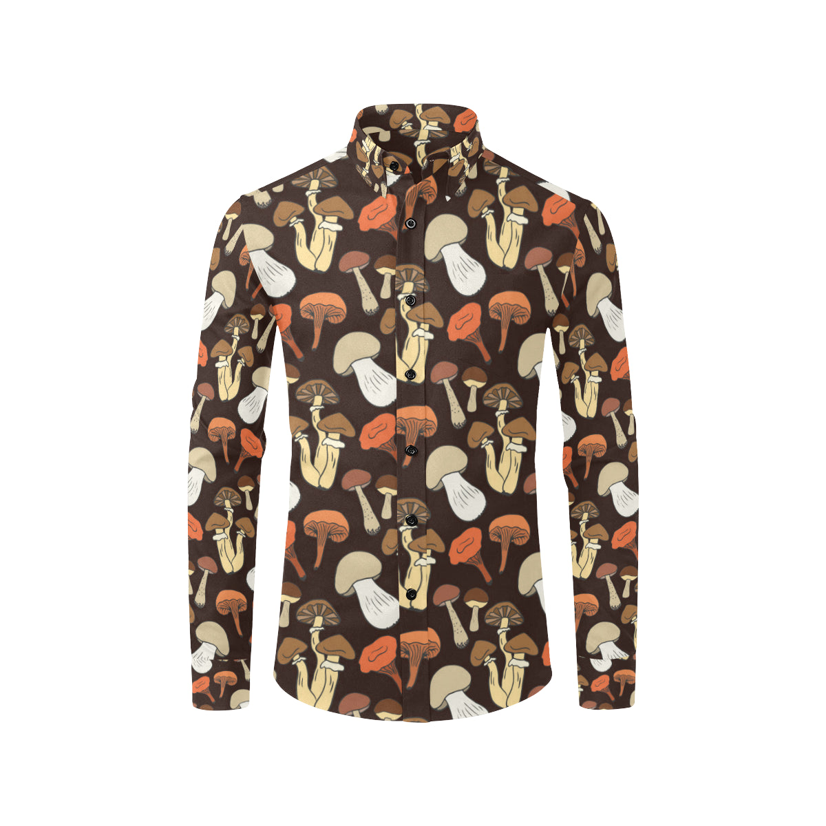Mushroom Pattern Print Design A05 Men's Long Sleeve Shirt