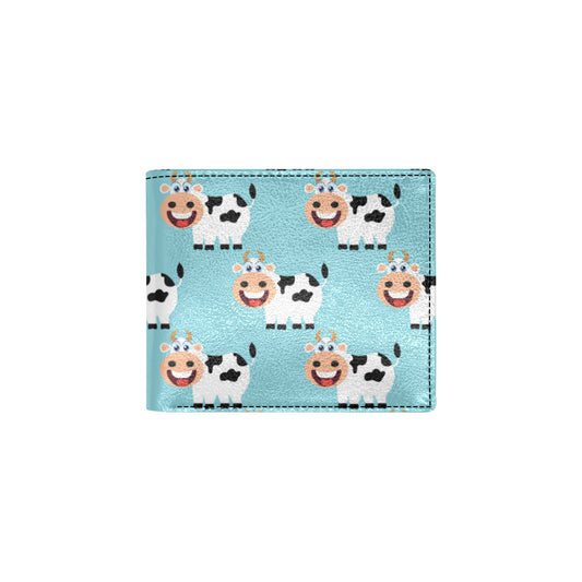 Cattle Cute Pattern Print Design 01 Men's ID Card Wallet