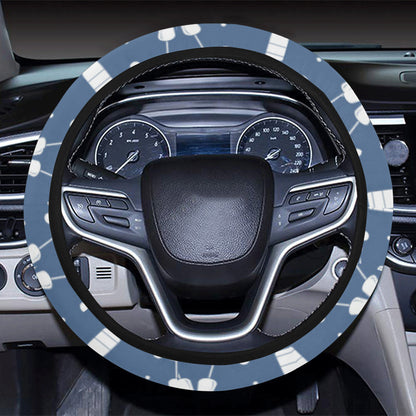 Champagne Pattern Print Design 05 Steering Wheel Cover with Elastic Edge