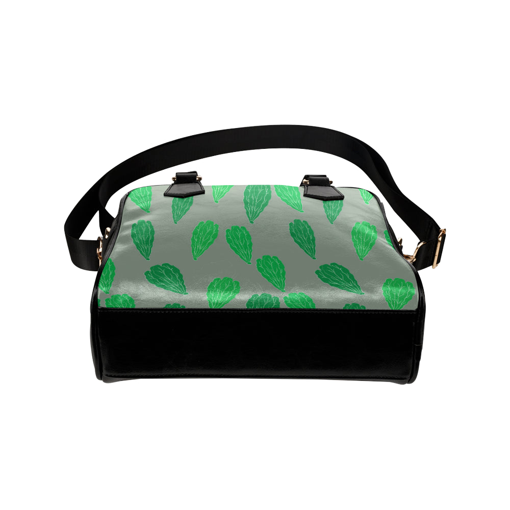 Lettuce Pattern Print Design 02 Shoulder Handbag